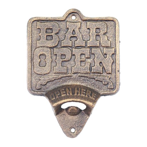 Picture of Primus Cast Iron Bottle Opener Plaques - Bar Open