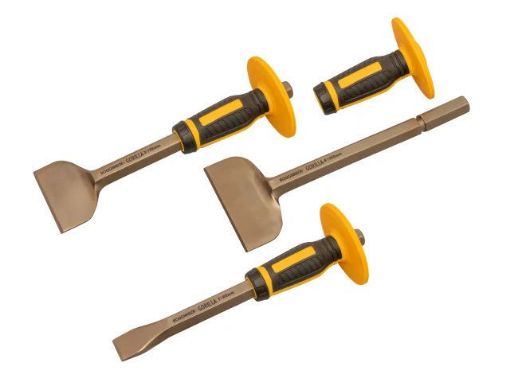 Picture of Roughneck 3 Piece Bolster & Chisel Set with Non-Slip Guards