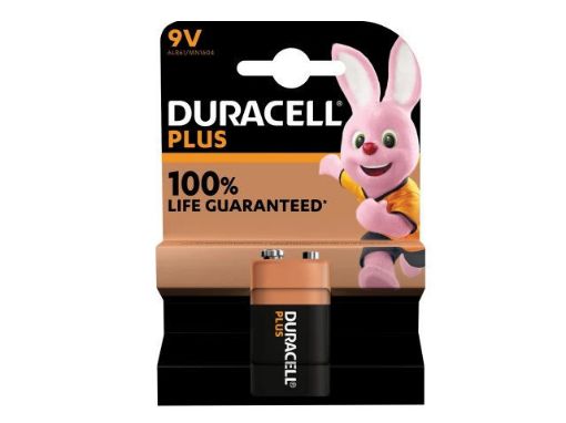 Picture of Duracell 9V Plus Power +100% Battery (Single Pack)
