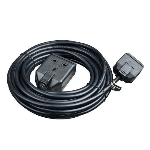 Picture of Masterplug 10m Single Socket Extension Lead - black