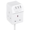 Picture of Masterplug 3 Socket Extension Lead with Switches 13 Amp - White