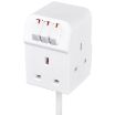 Picture of Masterplug 3 Socket Extension Lead with Switches 13 Amp - White