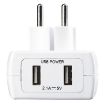 Picture of Masterplug UK to Europe Travel Adaptor With Twin USB Adaptors