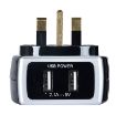 Picture of Masterplug High Gloss USB Surge Protected Adaptor - Black