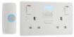 Picture of BG Electrical Nexus 13A Twin DP Switched Socket with Built-In Door Chime