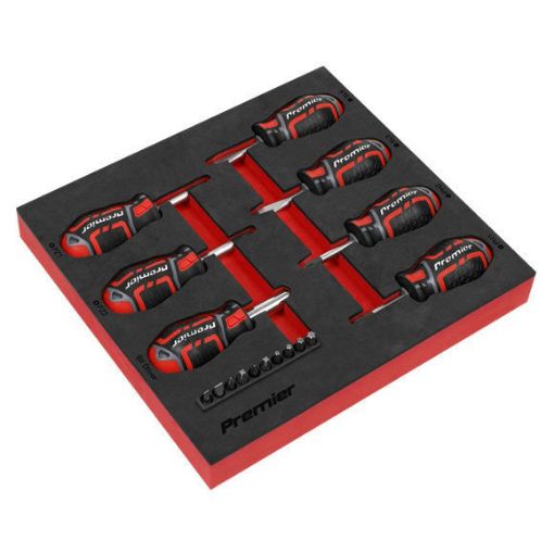 Picture of Sealey 17 Piece GripMAX Stubby Screwdriver Set AK4371