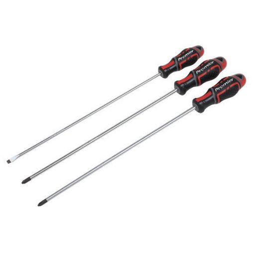 Picture of Sealey 3 Piece GripMAX Extra-Long Screwdriver Set
