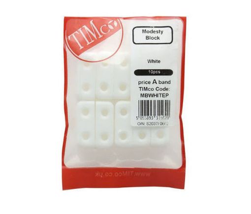 Picture of Timco Modesty Block White - Pack of 10