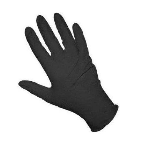Picture of Thick Vitrile Disposable Gloves Black - Medium