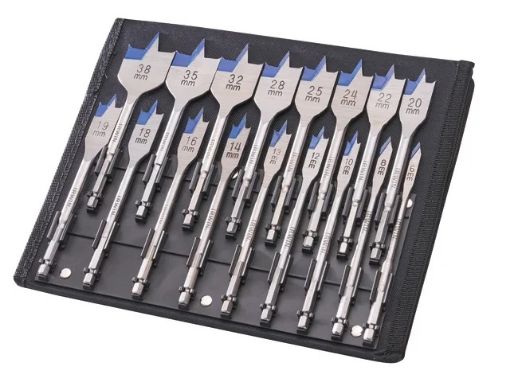 Picture of Irwin Tools 17 Piece 4X Blue Groove Flat Bit Set