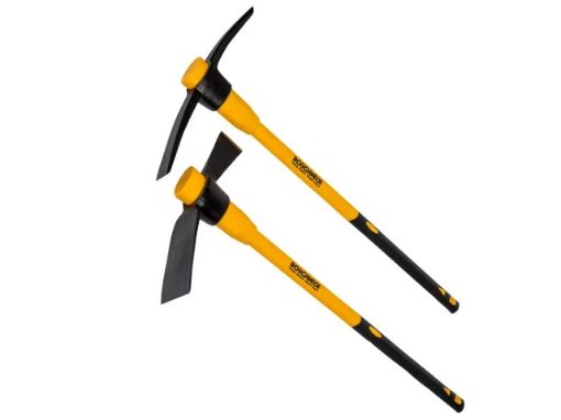 Picture of Roughneck 2 Piece Fibreglass Handled Pick Axe and Cutter Mattock Set