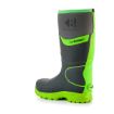 Picture of BuckBootz BBZ8000 S5 360° High Visibility Neoprene/Rubber Safety Wellington Boot with Ankle Protection Grey/Green