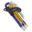 Picture of Sealey 9 Piece Anti-Slip Long Ball-End Hex Key Set