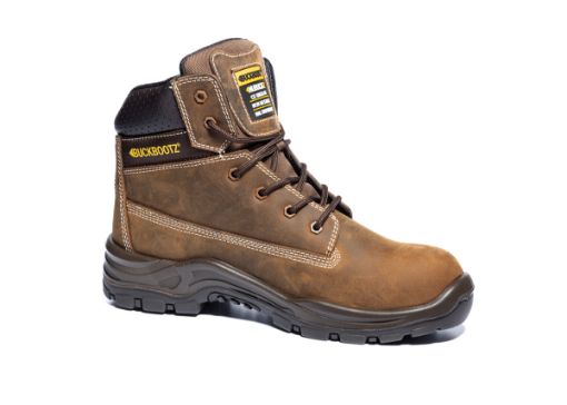 Picture of BuckBootz LACERZ Brown Crazy Horse Waterproof Safety Lace Boot
