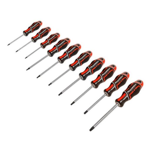 Picture of Sealey 10 Piece GripMAX TRX-Star* Screwdriver Set - Red