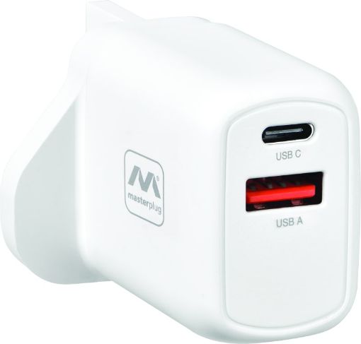 Picture of Masterplug 30W UK Socket to USB A+C Charger Plug