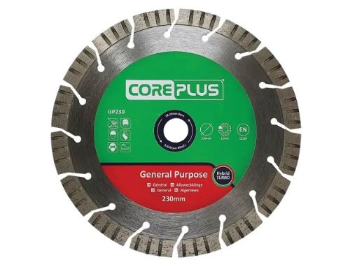 Picture of Coreplus GP230 General-Purpose Hybrid Turbo Diamond Blade 230mm