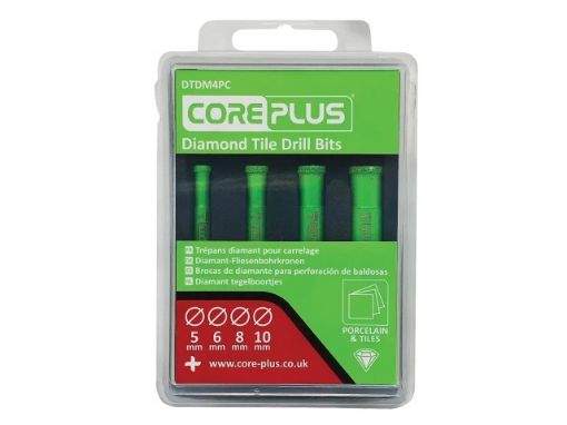 Picture of Coreplus DTDM4PC 4 Piece Diamond Tile Drill Bit Set