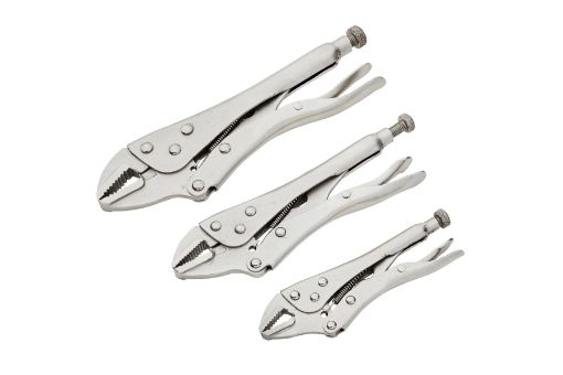 Picture of Blue Spot Tools 3 Piece Straight Jaw Locking Pliers In Wallet (5", 7", 10")