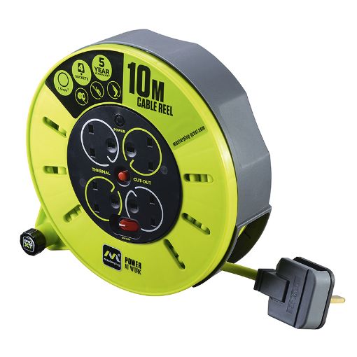Picture of Masterplug PRO-XT 4 Gang 10m Extension Reel