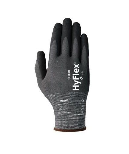 Picture of Ansell Hyflex 11-840 Glove Black, Size S-XL (7-10)