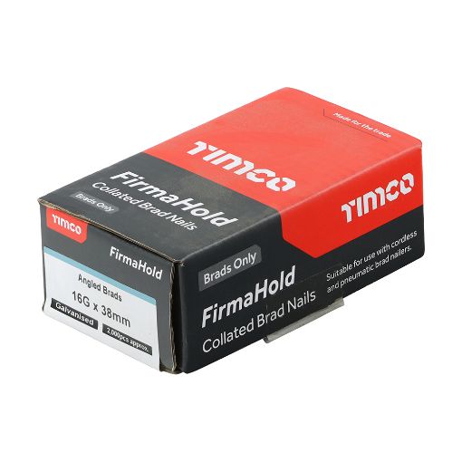 Picture of FirmaHold Collated Brad Nails - 16 Gauge - Angled - Galvanised - 38mm