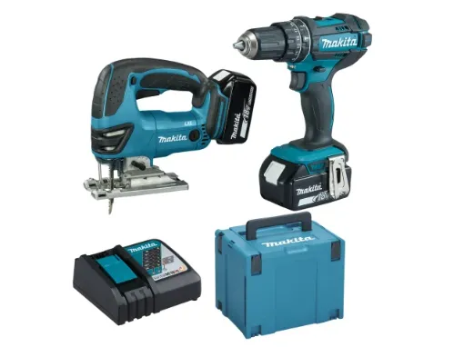 Picture of Makita DLX2134TJ 2 Piece Jigsaw and Combi Drill Set