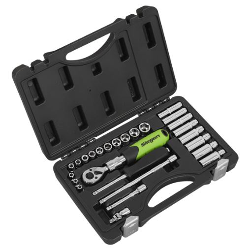 Picture of Sealey 26 Piece Extendable Ratchet Socket Set 1/4"Sq Drive