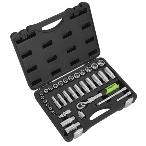 Picture of Sealey 34 Piece Extendable Ratchet Socket Set 3/8"Sq Drive