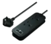 Picture of Masterplug Compact Travel Extension Lead - Black