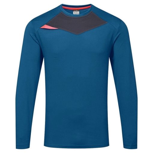 Picture of Portwest DX415 Long Sleeved T-Shirt - Metro Blue