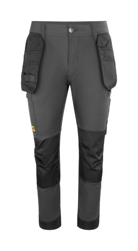 Picture of Jcb Workwear Mens 4-way Stretch Holster Pocket Trousers - Dark Shadow