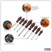 Picture of Sealey 8 Piece Premier GripMAX Security TRX-Star Screwdriver Set - Red