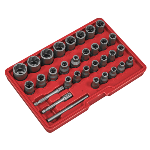 Picture of Sealey 32 Piece Slim Design Bolt & Nut Extractor Set
