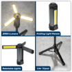 Picture of Sealey Rechargeable Flexible Floodlight with Tripod 24W COB LED & 5W SMD LED