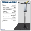 Picture of Sealey Rechargeable Flexible Floodlight with Tripod 24W COB LED & 5W SMD LED