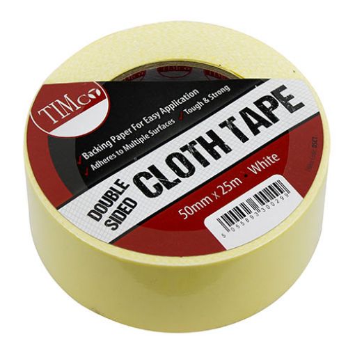 Picture of Timco Double Sided Cloth Tape - White