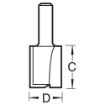 Picture of Trend BR01X1/2TC Trend 1/2" TCT Two Flute Straight Worktop Router Cutter 12.7mm x 50mm